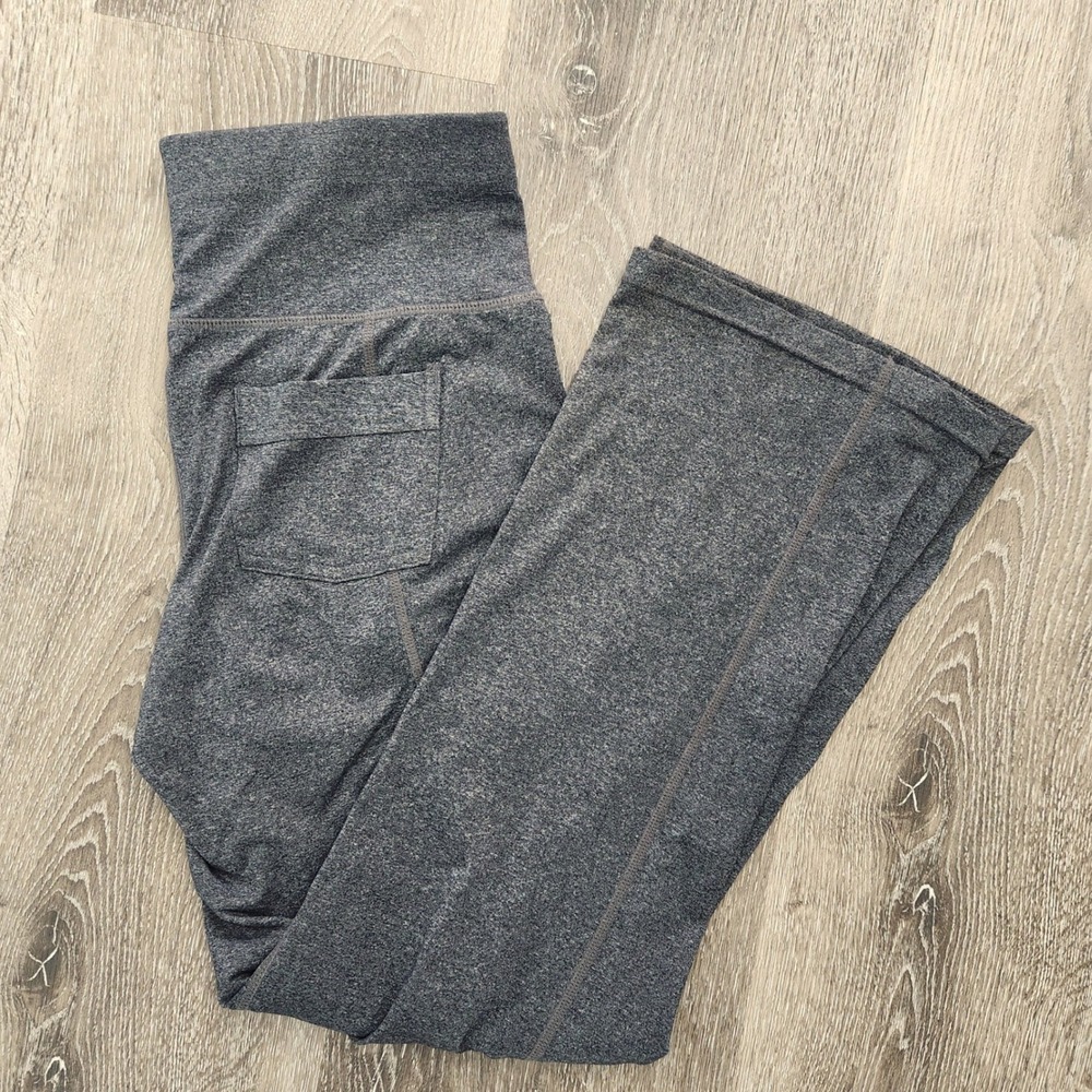 Prana Sutra Yoga Pants Women's Small Short Charcoal Gray Heathered Straight Leg